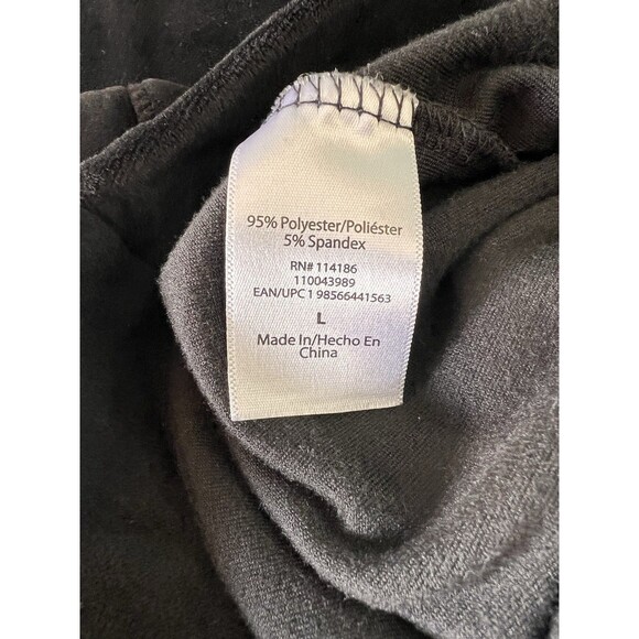 Y2K Juicy Couture Black Velour Wide Leg Sweatpants Womens SZ L Pink Rhinestones - Picture 6 of 7